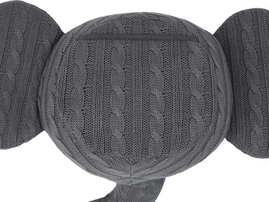 Wanddecoratie Jollein Dierenkop Cable Elephant Grijs