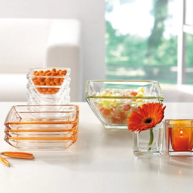 Bord Leonardo Corner Plate 20 Orange (4-delig)