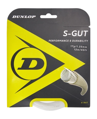 Tennis String Dunlop S-GUT 17G White 1.25mm/12m