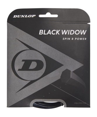 Cordage de Tennis Dunlop Black Widow 17G Noir 1,26mm/12m