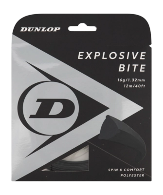 Tennissnaar Dunlop Explosive Bite 16G Black 1.32mm/12m
