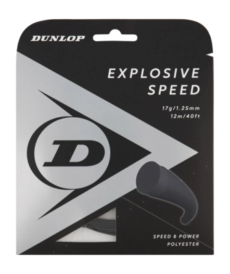 Tennis String Dunlop Explosive Speed 17G Black 1.25mm/12m