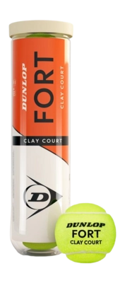 Tennis Ball Dunlop Fort Clay Court 4-Tin (Box 18x4) 2025