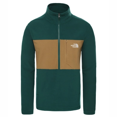 Pullover The North Face Blocked 1/4 Zip Night Green British Khaki Herren