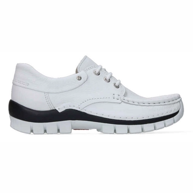 Chaussures à Lacets Wolky Femme Fly Velvet leather White Black