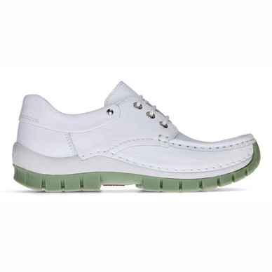 Chaussures à Lacets Wolky Femme Fly Velvet leather White L-Green
