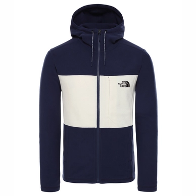 Fleece The North Face Men Blocked Full Zip Hoody Montague Blue Vintage White