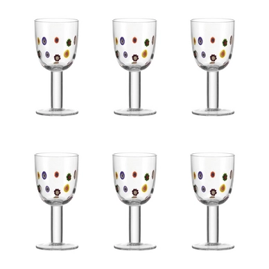 Witte Wijnglas Leonardo Millefiori (6-delig)