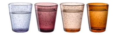 Glazenset Leonardo Burano Warm Colors 330ml (Set van 4)