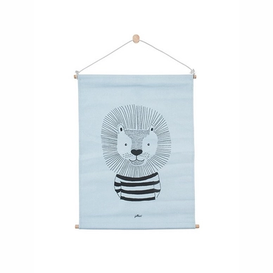 Poster Jollein Canvas Wild Animals Soft Blue