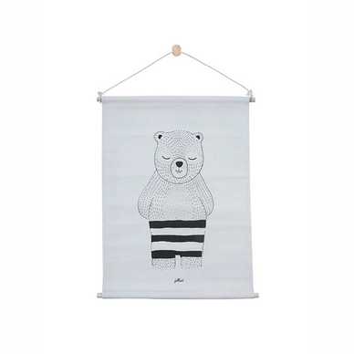 Poster Jollein Canvas Wild Animals Grey