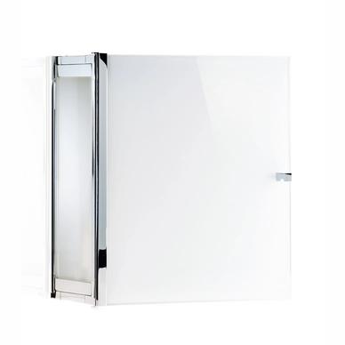 Wandschrank Decor Walther S2 Chrom Glas Weiß