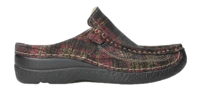 Clogs Wolky Roll Slide Print Damen Rot