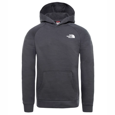 Trui The North Face Men Raglan Red Box Hoodie Asphalt Green Zinnia Orange