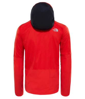 Jas The North Face Men Summit L4 Windstopper Hoodie Fiery Red TNF Black