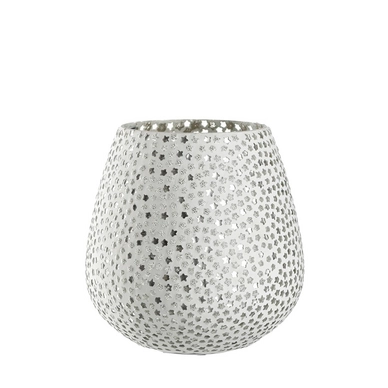 Windlicht Leonardo Mosaik 13 cm Wit