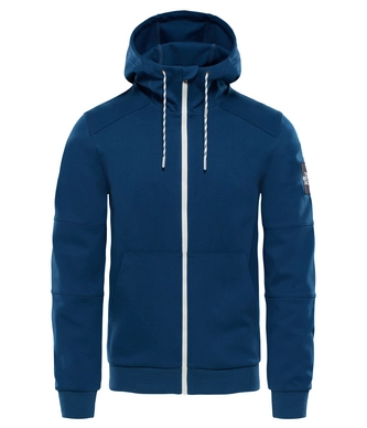 Vest The North Face Men Fine Full Zip Hoodie Blue Wing Teal