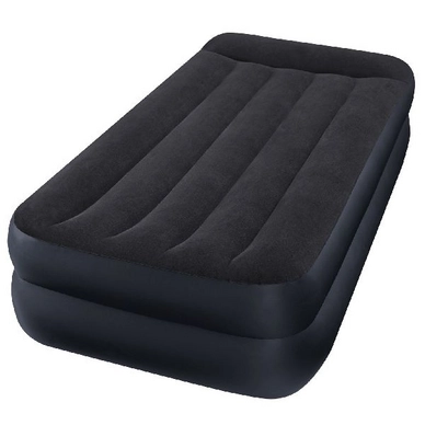 Luchtbed Intex Twin Pillow Rest Raised Black