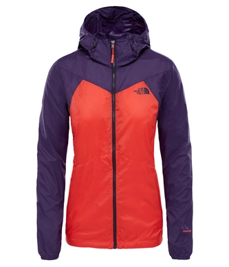 Trui The North Face Women Flyweight Hoodie Fire Brick Red Galaxy Purple
