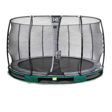 Trampoline EXIT Elegant Ground Premium 366 Green Safetynet Economy