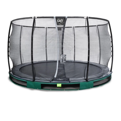 Trampoline EXIT Elegant Ground Premium 366 Green Safetynet Deluxe