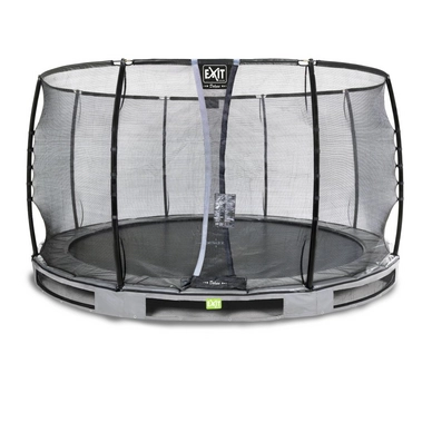Trampoline EXIT Elegant Ground Premium 366 Grey Safetynet Deluxe