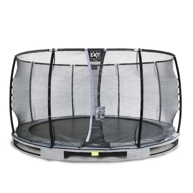 Trampoline EXIT Elegant Ground Premium 427 Grey Safetynet Deluxe