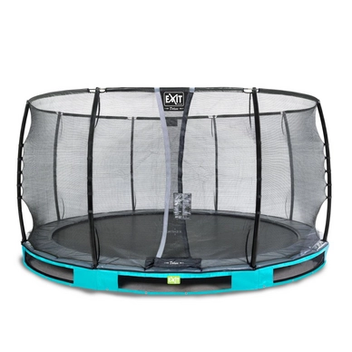 Trampoline EXIT Elegant Ground Premium 427 Blue Safetynet Deluxe