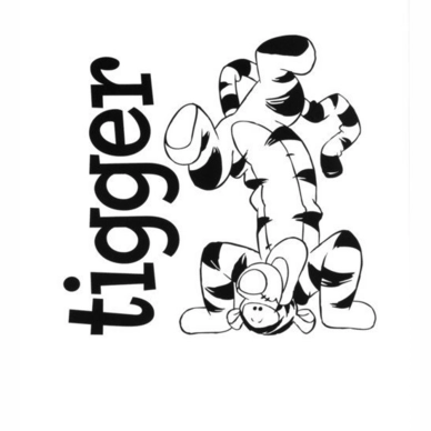 Muursticker Anel Tigger Upside-down Groot