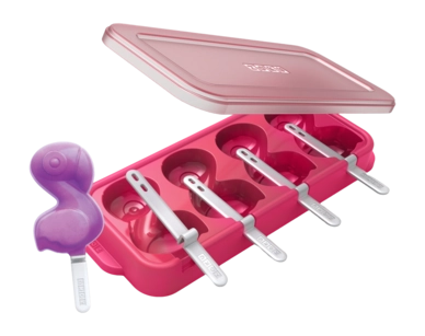 IJsmaker ZOKU Pop Set voor 4 Ijsjes Flamingo