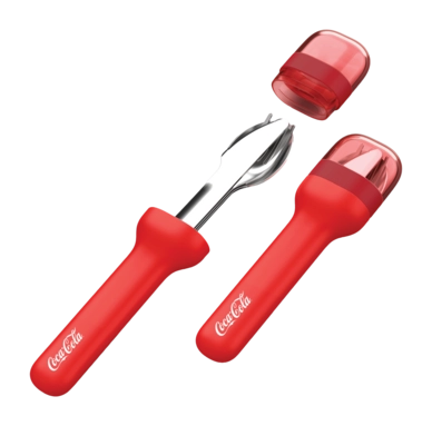 Cutlery Set ZOKU in Holder Coca Cola (3 pc)