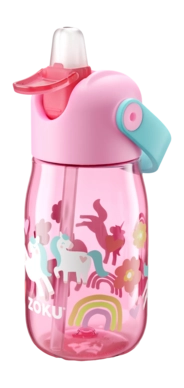 Drinkbeker ZOKU Kids Flip met Rietje Unicorn 415 ml