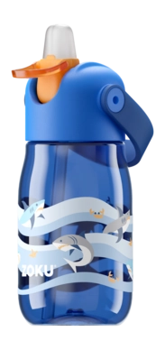 Drinkbeker ZOKU Kids Flip met Rietje Shark 415 ml