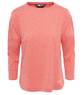 T-Shirt The North Face Women Inlux 3/4 Sleeve Top Fire Brick Red Heather
