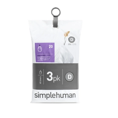 Afvalzakken simplehuman Code D Pocket Liner 20L 3-Pack (3x20-Delig)