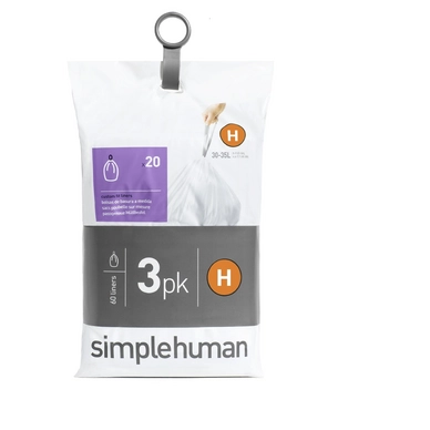 Afvalzakken simplehuman Code H Pocket Liner 30L 3-Pack (3x20-Delig)