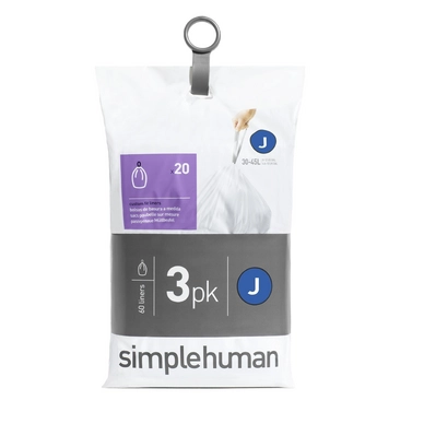 Afvalzak simplehuman Code J Pocket Liner 40L 3-Pack (3x20-Stuks)