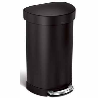 Prullenbak Simplehuman Liner Pocket Half Rond Zwart 45L