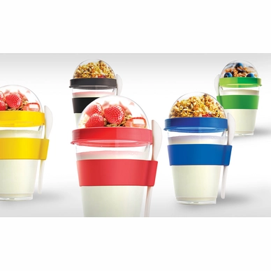 Yoghurtbeker Asobu Chill Yo 2 Go Geel Transparant 360 ml