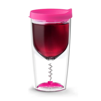 Gobelet Asobu Vino Opener Cup Pink 350 ml