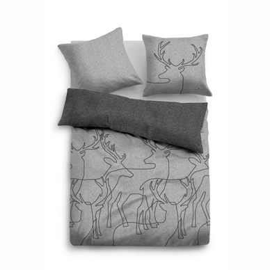 Bettwäsche Tom Tailor Graphic Deers Grey Baumwolle