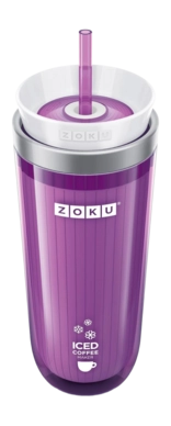 Cafetière Glacée ZOKU avec Paille Purple 325 ml