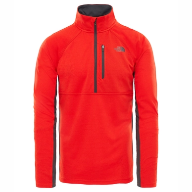 Skipully The North Face Men Ambition 1/4 Zip Fiery Red Heather