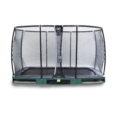Trampoline EXIT Elegant Ground 366 x 214 Green Safetynet Deluxe