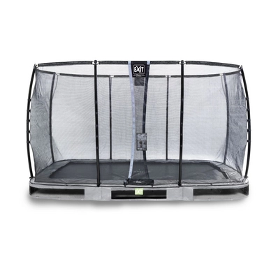 Trampoline EXIT Elegant Ground 366 x 214 Grey Safetynet Deluxe