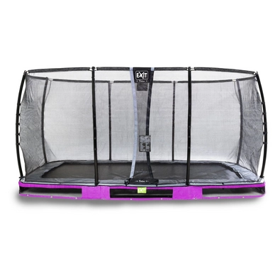 Trampoline EXIT Elegant Ground 427 x 244 Purple Safetynet Deluxe