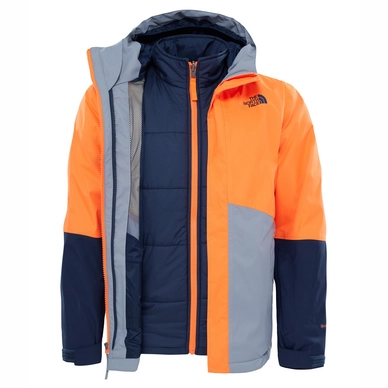 Ski Jacket The North Face Boys Boundary Triclimate Power Orange