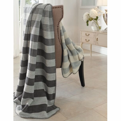 Jacquard Plaid S.Oliver Washed Out Stripes Zwart/Wit