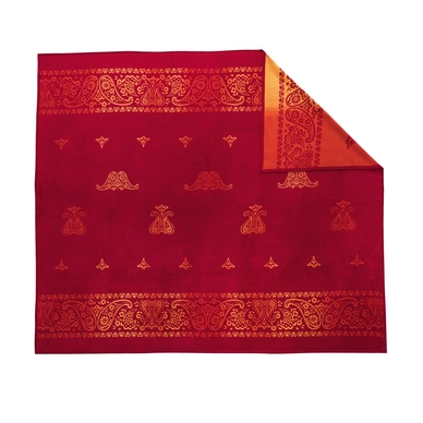 Jacquard Decke Rot Oriental Sorrento Ibena Bettüberwurf