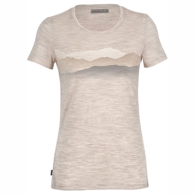 T-Shirt Icebreaker Women Spector SS Crewe Misty Horizon Fawn Heather